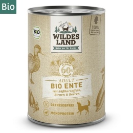 WILDES LAND DOG BIO Ente – bio kaczka z batatami, gruszką i jagodami 400g