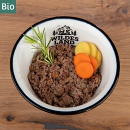 WILDES LAND DOG BIO Rind – bio wołowina z marchewką i cukinią 125g