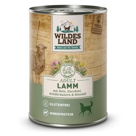 WILDES LAND DOG Classic Lamm - jagnięcina z cukinią, dziką różą i ziołami 400g