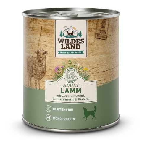 WILDES LAND DOG Classic Lamm - jagnięcina z cukinią, dziką różą i ziołami 800g