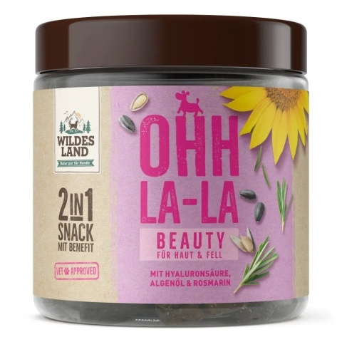 WILDES LAND DOG Snack 2w1 Beauty - przysmaki na sierść i skórę dla psa 300g