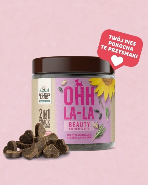 WILDES LAND DOG Snack 2w1 Beauty - przysmaki na sierść i skórę dla psa 300g