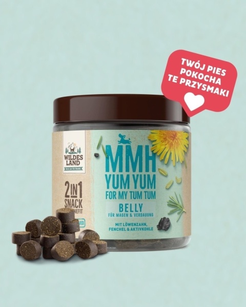 WILDES LAND DOG Snack 2w1 Belly - przysmaki na żołądek i trawienie dla psa 300g