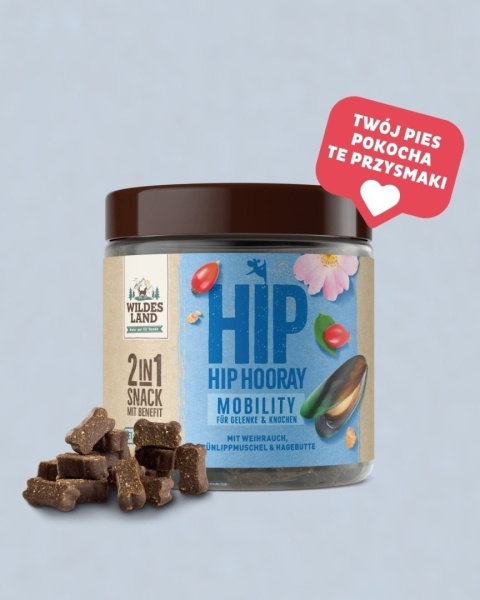 WILDES LAND DOG Snack 2w1 Mobility - przysmaki na stawy i kości dla psa 300g