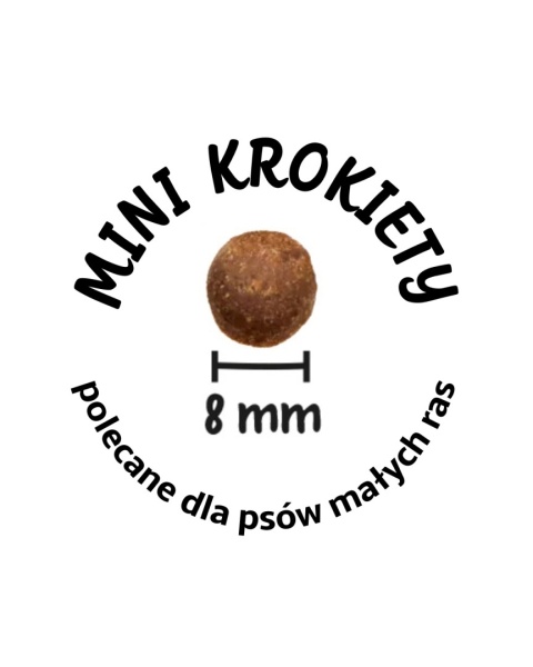 WOW DOG MINI Huhn - kurczak ze szpinakiem i żurawiną dla psów małych ras 1kg