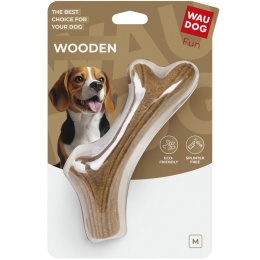 Zabawka do gryzienia dla psa WAUDOG Fun Wooden Róg drewniany gryzak M 19cm