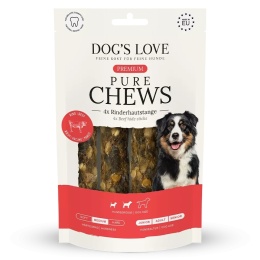DOG’S LOVE Pure Chews Rind – naturalne gryzaki wołowe dla psa 4 × 28 g