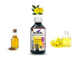 Dr. BERG Skóra i Sierść – olej z wiesiołkiem dla psa i kota 250 ml