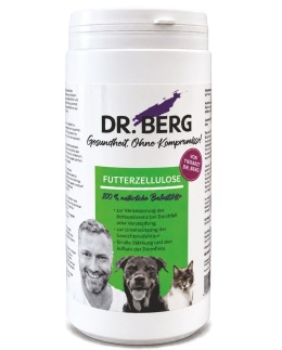 Dr. BERG Futterzellulose celuloza paszowa dla psa i kota 400 g – błonnik w proszku