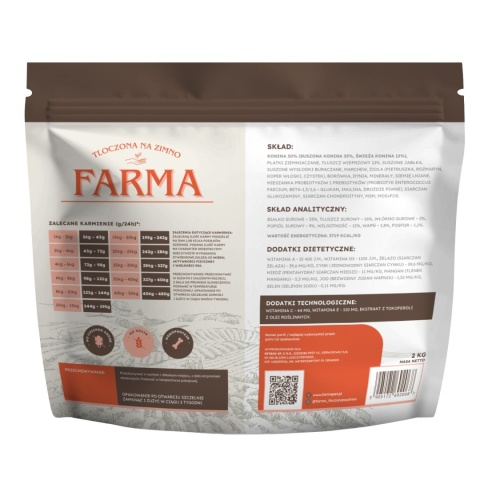 FARMA Konina 2 kg – karma tłoczona na zimno dla psa