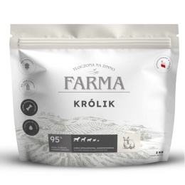 FARMA Królik 2 kg – karma tłoczona na zimno dla psa