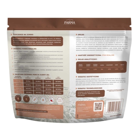 FARMA z Jagnięciną dla szczeniąt 2 kg – karma tłoczona na zimno