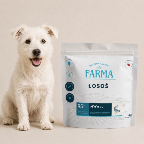 FARMA Łosoś 2 kg – karma tłoczona na zimno dla psa