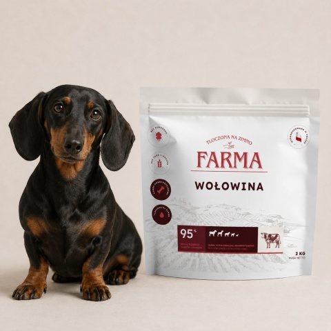 FARMA Wołowina 2 kg – karma tłoczona na zimno dla psa