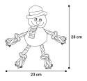 Flamingo Xima Bałwan z liną 28 cm – świąteczna zabawka dla psa z piszczałką z piszczałką