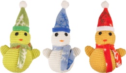 Flamingo Jayden Bałwan Mix 16,5 cm – świąteczna zabawka dla psa z piszczałką
