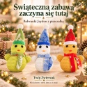Flamingo Jayden Bałwan Mix 16,5 cm – świąteczna zabawka dla psa z piszczałką