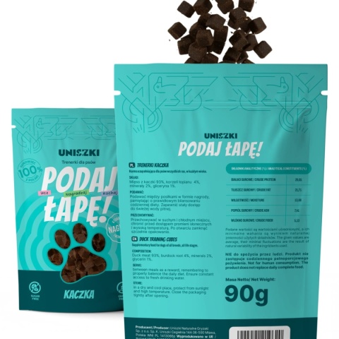 Podaj Łapę! Trenerki Kaczka dla psa 90g - Uniszki
