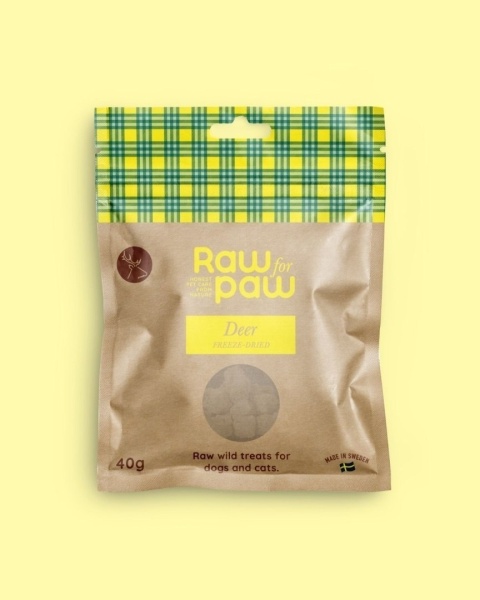 RAW for PAW WILD Deer 45 g – jeleń, liofilizowane przysmaki dla psa i kota