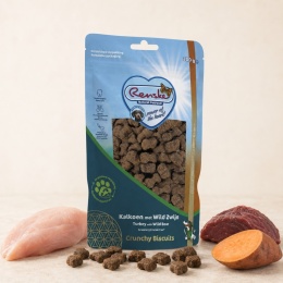 RENSKE Crunchy Biscuits Turkey with Wild – chrupiące ciasteczka dla psa z indykiem i dzikiem 200 g