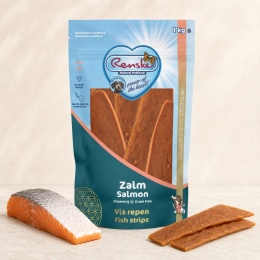 RENSKE Healthy Meat Strips Salmon – suszone płaty z łososia dla psa 1 kg