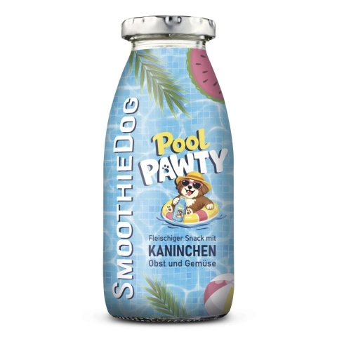 SmoothieDOG Pool Pawty - królik z warzywami i owocami 250ml