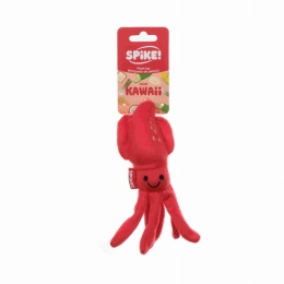 SPIKE! Kawaii Plush Squid Kałamarnica – pluszowa zabawka z piszczałką dla psa 17 cm