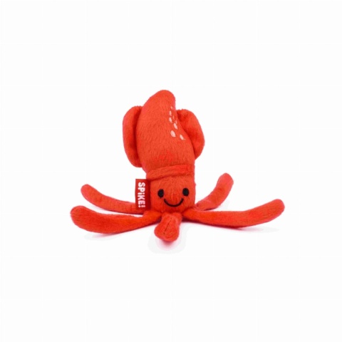 SPIKE! Kawaii Plush Squid Kałamarnica – pluszowa zabawka z piszczałką dla psa 17 cm