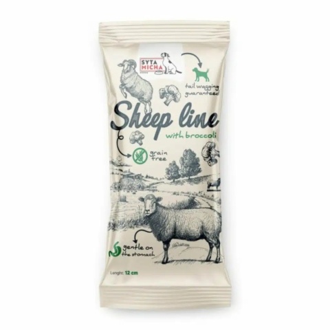 Syta Micha Sheep Line Kość do żucia Owca z brokułem 12 cm