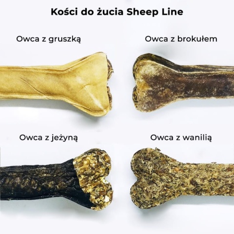 Syta Micha Sheep Line Kość do żucia Owca w skórze łososia z jeżyną 12 cm