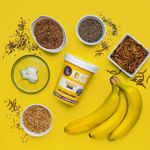 TENETRIO ciasteczka z owadami, bananami i nasionami chia 200g