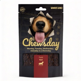UNISZKI Chewsday Konina 80 g - paski mięsne dla psa