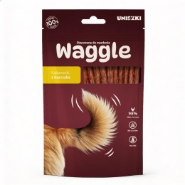 UNISZKI Waggle Kurczak – miękkie kabanosy dla psa 60 g