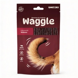 UNISZKI Waggle Wołowe – miękkie kabanosy dla psa 60 g