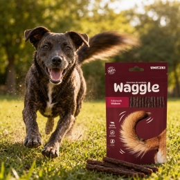 UNISZKI Waggle Wołowe – miękkie kabanosy dla psa 60 g