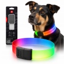 WAUDOG obroża LED dla psa RGB USB-C – regulowana do 60 cm