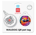 WAUDOG Smart ID adresówka z kodem QR dla psa i kota Zębate Potwory 25 mm