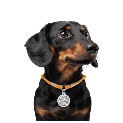 WAUDOG Smart ID złoty sznurek dla adresówki z paracordu odblaskowy 25-45 cm