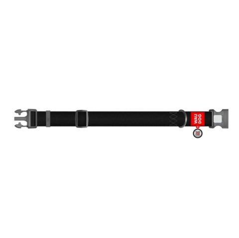 WAUDOG Waterproof obroża wodoodporna dla psa z QR-paszportem XXL 40 mm 46–70 cm czarna