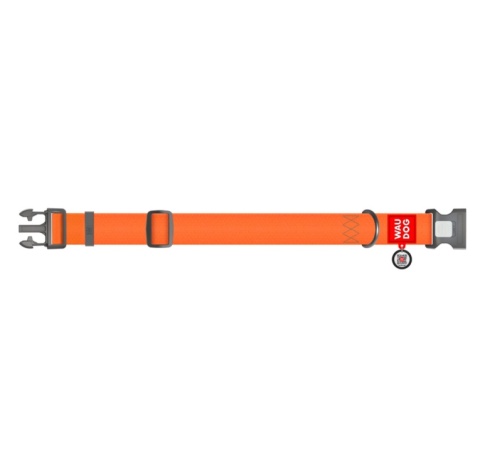 WAUDOG Waterproof obroża wodoodporna dla psa z QR-paszportem, XXL, 40 mm, 46–70 cm, pomarańczowa