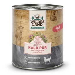 WILDES LAND Kalb Pur – cielęcina, monobiałkowa karma mokra dla psa 800 g