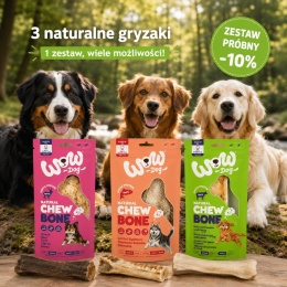 WOW DOG Natural Chew Bone - zestaw próbny gryzaków 3 szt.