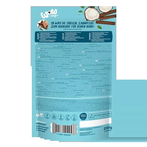 WOW DOG Natural Dentals Maxi - gryzaki dentystyczne dla psa 230g