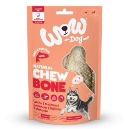 WOW DOG Natural Chew Bone Lachs - gryzak ze skóry łososia 2szt.x45g