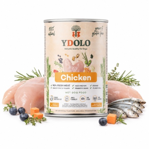 YDOLO Chicken 400 g – mokra karma z kurczakiem i rybami