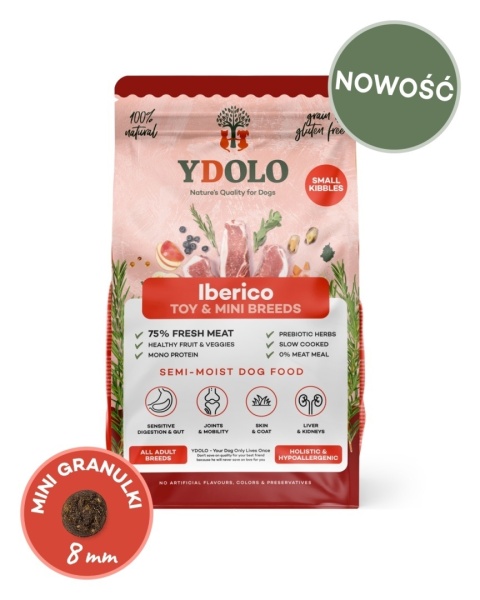 YDOLO MINI Iberico 700 g – półwilgotna karma monobiałkowa dla małych psów