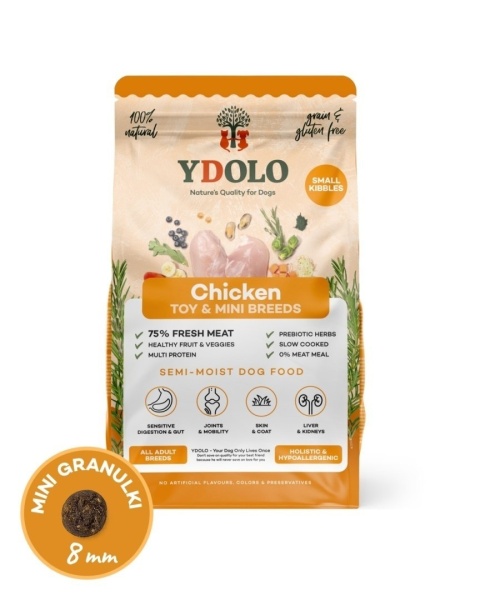 YDOLO MINI Chicken 700 g – półwilgotna karma dla małych psów z ku