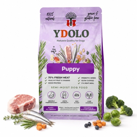 YDOLO Puppy – półwilgotna karma dla szczeniąt z 45% Iberico, sardynkami i anchois 10kg