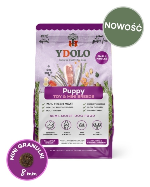 YDOLO MINI Puppy 700 g – półwilgotna karma dla szczeniąt małych ras z Iberico i rybami