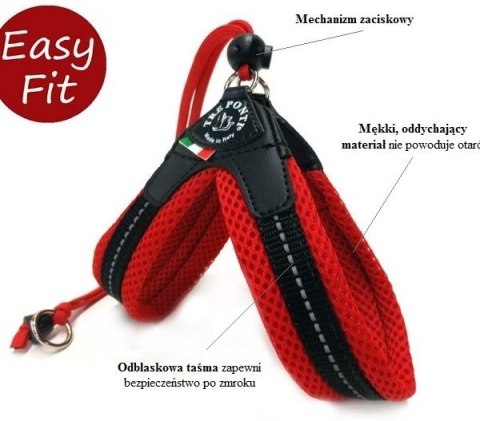 Szelki TRE PONTI Easy Fit Classic Mesh Czerwone Szelki TRE PONTI Easy Fit Classic Mesh Czerwone